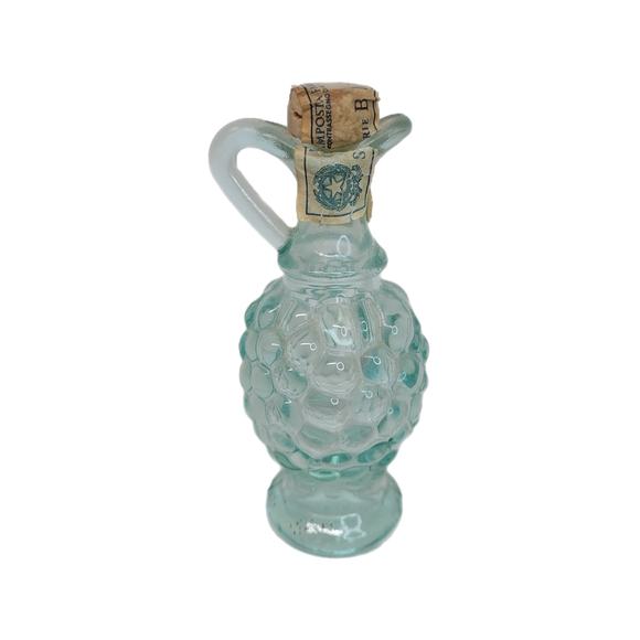Source Unknown Other - Vintage  Vinegar Oil Bottle Hobnail Blue Green Glass Decanter Vase Pitcher